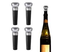 YAFIYGI Wine Vacuum Pump and Stopper Wine Preserver Plug Keep Wine Fresh Reusable Wine Protector Stoppers Wine Bottles Sealer Safe Silicone Caps saver pump(4 Pack)