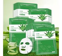 YAFUSIPE Sheet Mask, Aloe Vera Face Mask, Skincare, Hydrating Face Masks, Soothing Facial Mask for All Skin Types, Sun Care, Calming, Nourishing Facial Masks for Women Skin Care, 25 ml/0.8 oz, Pack of
