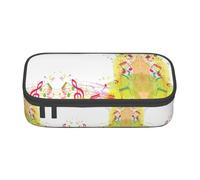 yagDAA Abstract Music Themed Print Oxford Cloth Pencil Case Large Capacity Pencil Pouch Box Bag for College Work Travel