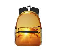 yagDAA Aircraft Plane At Sunset Print Casual Laptop Backpack For Men Women Large Capacity Business Work Travel College Daypack