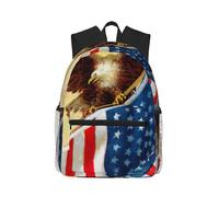 yagDAA American Usa Flag Eagle Art Print Casual Laptop Backpack For Men Women Large Capacity Business Work Travel College Daypack