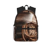 yagDAA American West Rodeo Hat Print Casual Laptop Backpack For Men Women Large Capacity Business Work Travel College Daypack