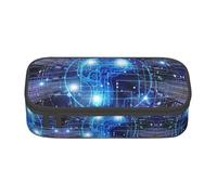 yagDAA Artificial Intelligence Brain Print Oxford Cloth Pencil Case Large Capacity Pencil Pouch Box Bag for College Work Travel