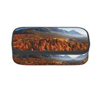 yagDAA Autumn Print Oxford Cloth Pencil Case Large Capacity Pencil Pouch Box Bag for College Work Travel