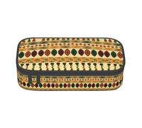 yagDAA Bohemia Style Traditional African Pattern Print Oxford Cloth Pencil Case Large Capacity Pencil Pouch Box Bag for College Work Travel