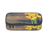 yagDAA Bouquet of Daffodils Print Oxford Cloth Pencil Case Large Capacity Pencil Pouch Box Bag for College Work Travel