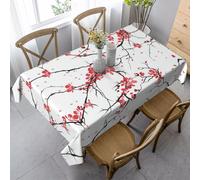 yagDAA Delicate Cherry Blossoms Print Rectangle Tablecloth Table Cover Indoor Outdoor Dining Room Kitchen Table Cloth 140x90cm