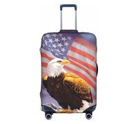 yagDAA Eagle with USA Flag Print Suitcase Covers Luggage Protector Cover Travel Luggage Cover,for 18-32 Inch Suitcases