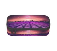 yagDAA Lavender Fields Print Oxford Cloth Pencil Case Large Capacity Pencil Pouch Box Bag for College Work Travel
