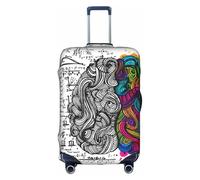 yagDAA Left and Right Brain Print Suitcase Covers Luggage Protector Cover Travel Luggage Cover,for 18-32 Inch Suitcases