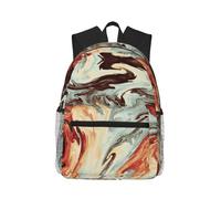 yagDAA Marble Mixed Brown Print Casual Laptop Backpack For Men Women Large Capacity Business Work Travel College Daypack