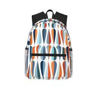 yagDAA Mid Century Modern Retro With Drop Shapes Print Casual Laptop Backpack For Men Women Large Capacity Business Work Travel College Daypack