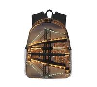 yagDAA New York Manhattan Bridge Night Print Casual Laptop Backpack For Men Women Large Capacity Business Work Travel College Daypack