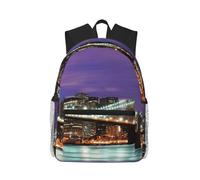 yagDAA New York Night Print Casual Laptop Backpack For Men Women Large Capacity Business Work Travel College Daypack