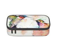yagDAA Oil Painting Hummingbird Print Oxford Cloth Pencil Case Large Capacity Pencil Pouch Box Bag for College Work Travel