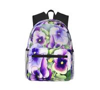 yagDAA Pansy Perfection Print Casual Laptop Backpack For Men Women Large Capacity Business Work Travel College Daypack