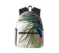 yagDAA Peacock Feather Print Casual Laptop Backpack For Men Women Large Capacity Business Work Travel College Daypack