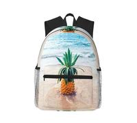 yagDAA Pineapple By The Sea Print Casual Laptop Backpack For Men Women Large Capacity Business Work Travel College Daypack