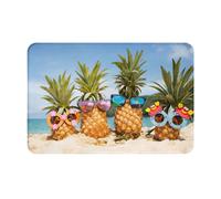 yagDAA Pineapple Fruit Sunglasses Sand Beach Print Front Door Mat Entry Mat Rug Doormat For Indoor Outdoor Door Patio Porch 60 X 40 Cm