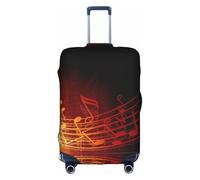yagDAA Red Flame Music Note Print Suitcase Covers Luggage Protector Cover Travel Luggage Cover,for 18-32 Inch Suitcases