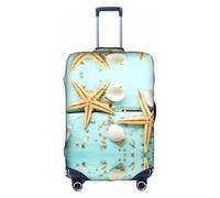yagDAA Starfish Shell Blue Wood On Beach Scenery Print Suitcase Covers Luggage Protector Cover Travel Luggage Cover,for 18-32 Inch Suitcases