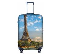 yagDAA Sunset Over Eiffel Tower and Seine River Paris Print Suitcase Covers Luggage Protector Cover Travel Luggage Cover,for 18-32 Inch Suitcases