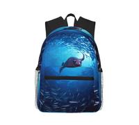 yagDAA Underwater Sea Lion Print Casual Laptop Backpack For Men Women Large Capacity Business Work Travel College Daypack