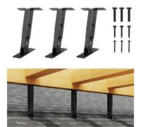 YAGEANNL 3 Pack Heavy Duty Roof Riser Brackets Kit, Adjustable Height & Angle Roof Mount Pergola Brackets, Metal Roof Riser Beam Bracket for Roof Pergola Gazebo Patio Cover, Black