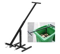 YAGEANNL Manual Trash Compactor, Rubbish Press for Wheelie Bin Waste Recycling Hand Tool for Outdoor, Touchless Trash Bin Compactor for 120-660L Wheelie Bins, Iron Compacting Trash Can