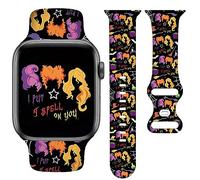 YAGEDOVIU Halloween Watch Bands Compatible Watch 38mm 40mm 41mm 42mm for Women Men, Adjustable Soft Silicone Replacement Smartwatch Wristband for SE Series 8/7/6/5/4/3/2/1