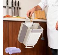 Yagerod 2026 New Multipurpose Hanging Collapsible Trash Can for Kitchen, 11L Foldable Hanging Trash Bin, Conserves Space, Allowing You to Clean Your Kitchen Quickly, Neatly, and Effortlessly(B,6L)