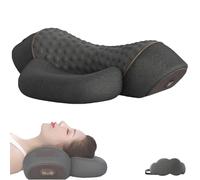Yagerod Artuvate Cervical, Fisiorest - 3 in 1 Pillow Massager, Through Massage, Stretching and Heating, The Natural Curvature of The Neck is Restored and Neck Pain is Eliminated(Black)