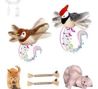 Yagerod Flappychase, Flappy Chase Cat Toy, Flappy Chase Bird Cat Toy, Flappychase Interactive Cat Toy, Flappy Chase Bird For Indoor Cats, 3 Modes, Flappy Bird For Cats Toy (2pc2)