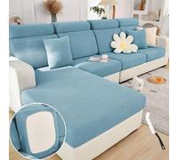 Yagerod Magic Sofa Covers, Soothing Home Sofa Covers, Sofa Hero Covers, niversal Wear-Resistant Sofa Cover, Full Coverage Anti-Slip Universal Stretch Sofa Covers (Seat Cover-XL,Light blue)