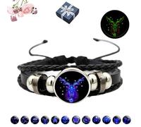 Yagerod Spirilet Bracelet, Virgo Zodiac Manifestation, Glow in Dark, Unisex, Blue