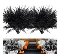 Yagerod UV Resistant Lifelike Artificial Boston Fern, 2/4pcs Large Artificial Outdoor Ferns, Waterproof, No Maintenance, For Office & Home Decor, Outdoor & Indoor (4pcB3: 21 leaves)