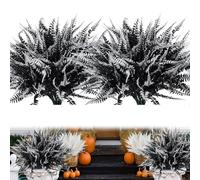 Yagerod UV Resistant Lifelike Artificial Boston Fern, 2/4pcs Large Artificial Outdoor Ferns, Waterproof, No Maintenance, For Office & Home Decor, Outdoor & Indoor (4pcB4: 21 leaves)