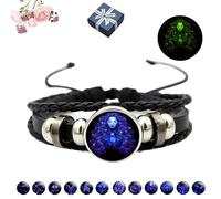 Yagerod Virgo Bracelet, Zodiac Manifestation, Glow in Dark, Unisex, Boho Style, 10 Inch, Lobster Claw Clasp