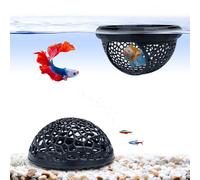 YAGHVEO Floating Betta Hammock and Shrimp Cave,3D Printed Aquarium Decor Betta Fish Tank Accessories,Fin-Safe Floating Cave for Sleeping & Resting,Breeding Shrimp Hideout for Nano Aquarium,2 Packs
