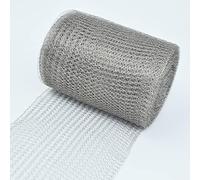 YAGJIA Wire Mesh 5" x 50FT, 304 Stainless Steel Mesh, Hole Fill Fabric Gap Blocker, Double Layer Metal Mesh Roll, Flexible & Stretchy for Garden House and DIY