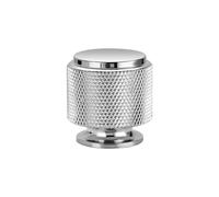Yagman 10 Pack Knurled Kitchen Cabinet Knobs Polished Chrome Round Dresser Knob Modern Drawer Hardware Cupboard Handles Furniture Knobs for Bathroom Single Hole Knobs for Wardrobe GH-PC-K10