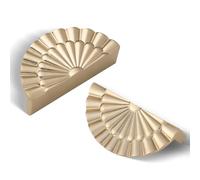 Yagman Champagne Bronze Cabinet Pulls 10 Pack 3 Inch Modern Drawer Handles Kitchen Cupboard Half Moon Bathroom Dresser Sunflower Cup Pull SH-CB76-10