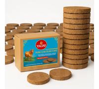 YAGNI 100% Pure & Desi Cow Dung Cakes (Pack of 36) for Puja, Havan, Yagna, Agnihotra, Organic Fertilizer | Sun-Dried, Eco-Friendly | Sacred Ritual Use |