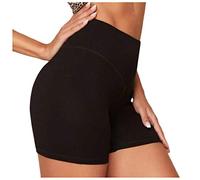 Yago Shorts for Women UK Elasticated High Waist Gym Legging Tummy Control Scrunch Booty Shorts Stretchy Lightweight Breathable Cycling Short Sports Pants for Workout Jogging Athletic Gym Wear Black