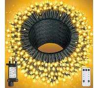 YAGOPAL Christmas Lights Outdoor 100M Fairy String Lights Warm White with Remote Control Power Timer Waterproof 8 Modes Tree Lights for Patio Party Hotel Indoor Christmas Decoration