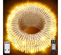 YAGOPAL Christmas Lights Outdoor 100M Fairy String Lights Warm White with Remote Control Power Timer Waterproof 8 Modes Tree Lights for Patio Party Hotel Indoor Christmas Decoration
