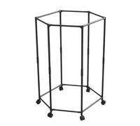 Yagosodee Clothes Drying Rack, Clothes Rail Airer Drier Space Saving Clothes Rack Laundry Dryer Stand Hexagonal Garment Hanger Rack with Wheels Tidy Rails for Hanging and Drying Clothes, Black