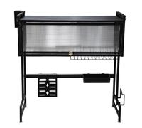 Yagosodee Over-the-Sink Dish Drying Rack, Dishes Drainer Heavy Duty Metal Dish Rack with Cover Space-Saving Countertop Organizer Kitchen Storage Shelf for Dishes & Cutlery, Black