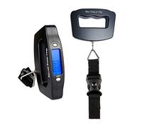 YAGSUW Handheld Digital Luggage Scale with Grip for Travel Portable Electronic Weighing Suitcase and Bag 110Lb/50kg Black