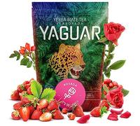 Yaguar Yerba Mate Tea Rosada 0,5kg | Brazilian Yerba Mate 500g | Rose Fruit Yerba Mate Flavoured Herbal Tea | Smoke Dried | Strawberry | Rosehip | Rose Petals | Natural Energy Drink | Loose Leaf Tea